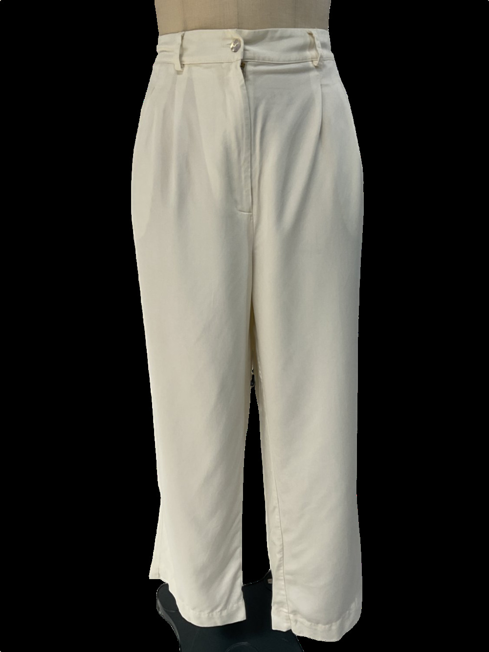 Donni. Relaxed White Pleated Trousers Size L